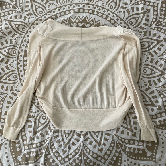 Cropped Cream Colored Cardigan - Picture 7 of 8